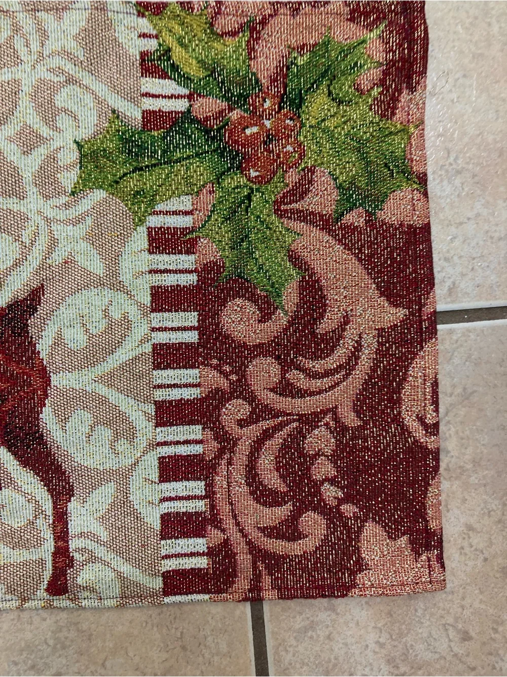 Holiday Reindeer Decorative Placemats in Red and Green